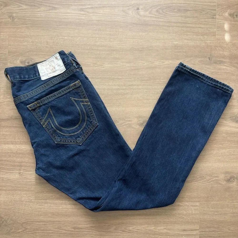 Vintage True Religion Section Bobby QT Jeans Size 39x34 Blue Made In USA